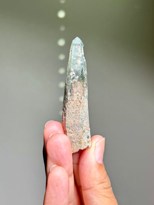 Byssolite & Rutile in Quartz