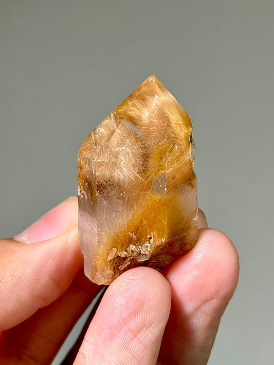 Semi-Polished Himalayan Quartz with Rutile