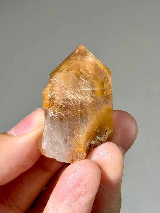 Semi-Polished Himalayan Quartz with Rutile