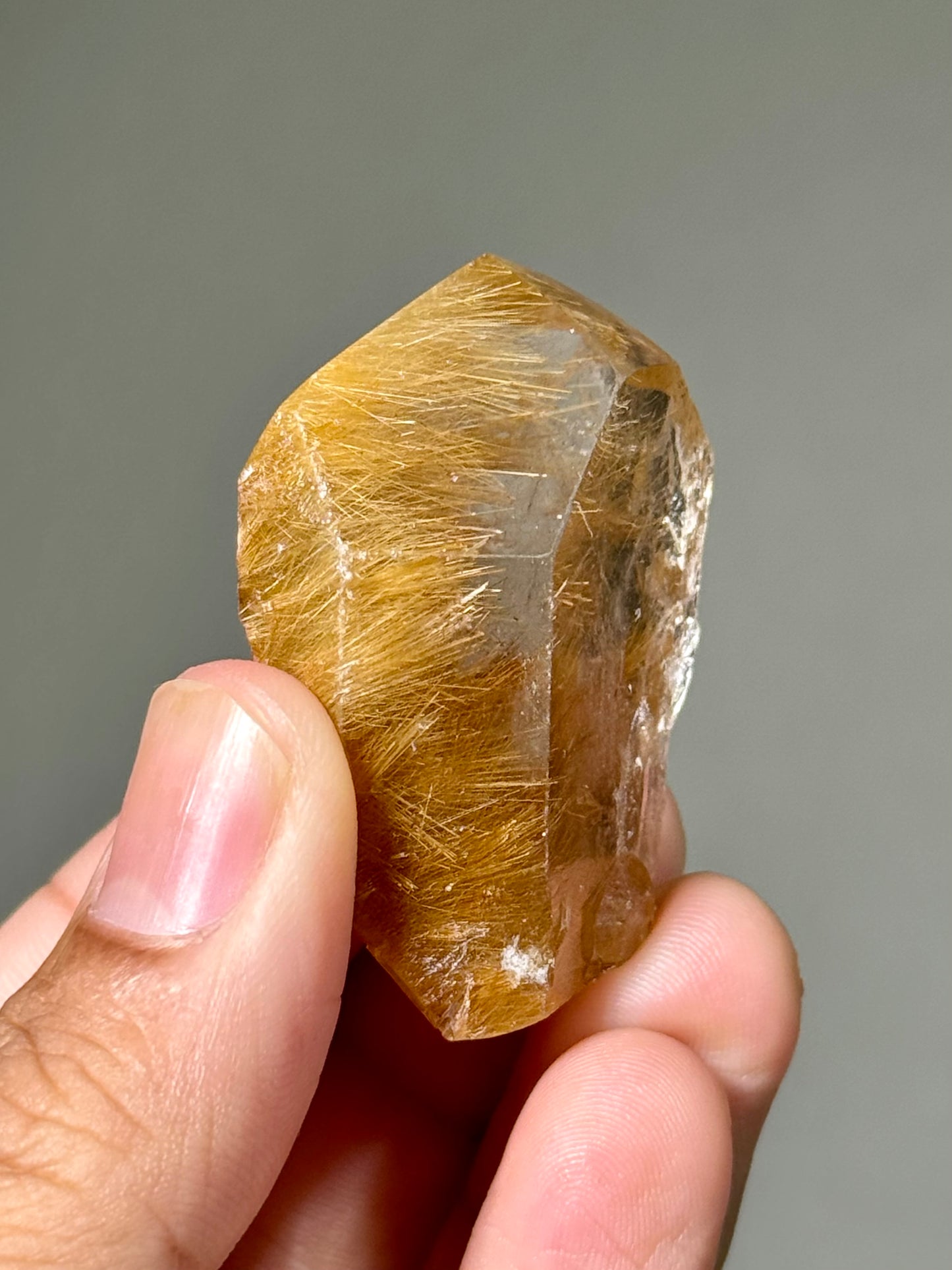 Semi-Polished Himalayan Quartz with Rutile