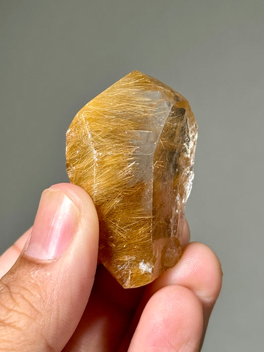 Semi-Polished Himalayan Quartz with Rutile
