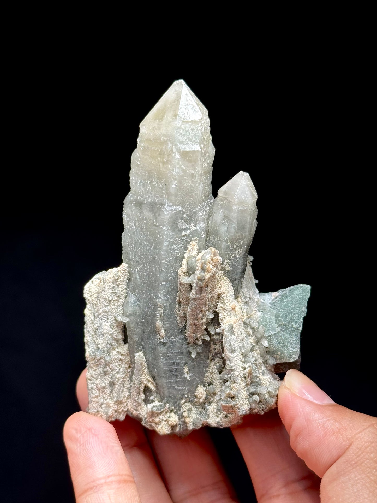 Fluorite on Quartz