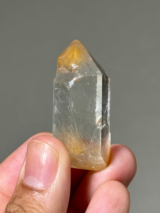 Semi-Polished Himalayan Quartz with Rutile