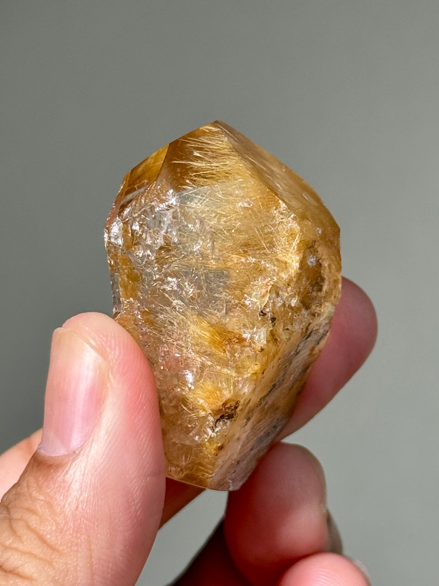 Semi-Polished Himalayan Quartz with Rutile