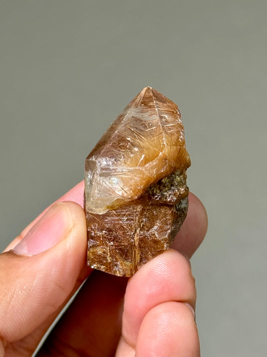 Semi-Polished Himalayan Quartz with Rutile