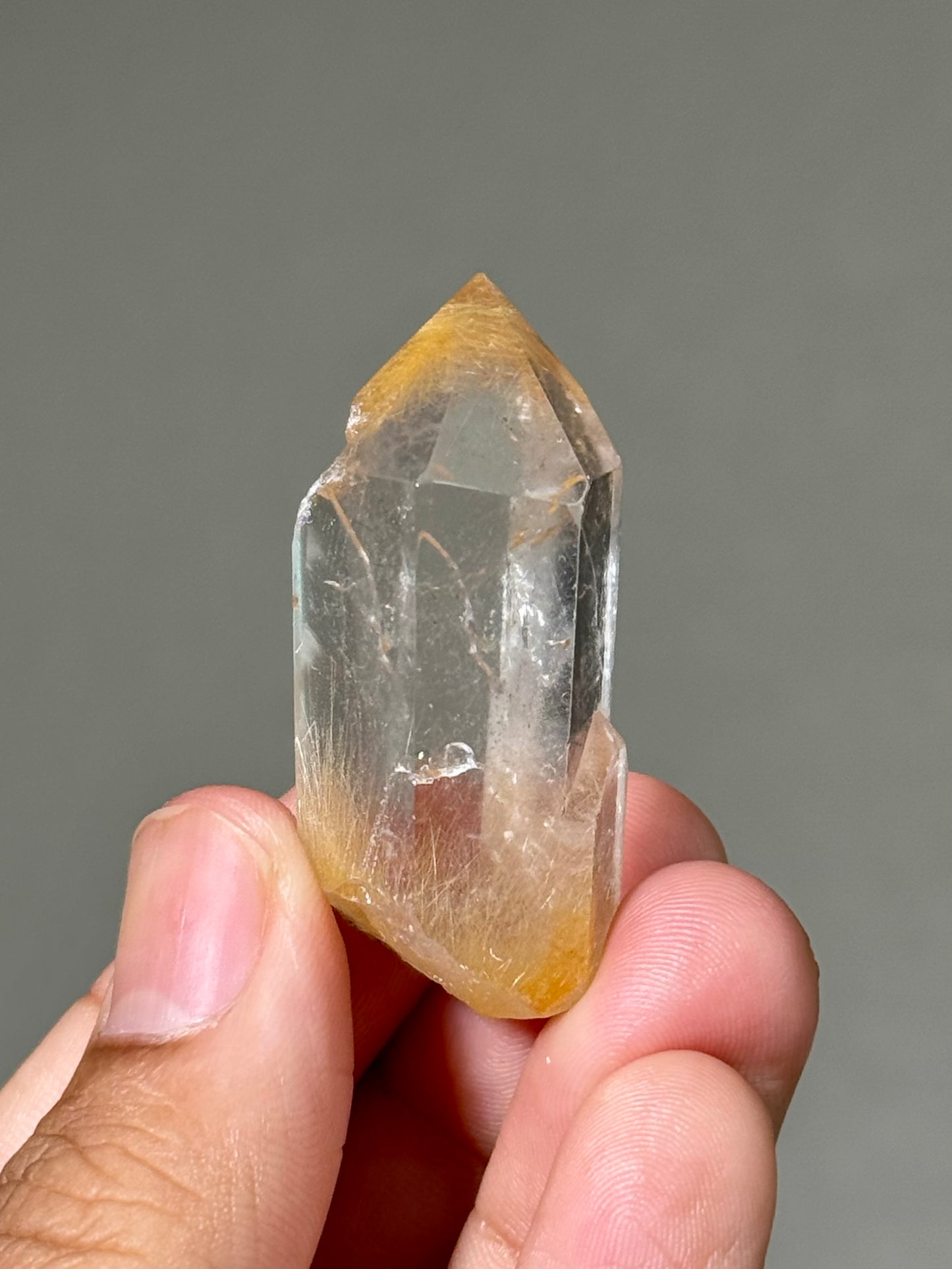 Semi-Polished Himalayan Quartz with Rutile