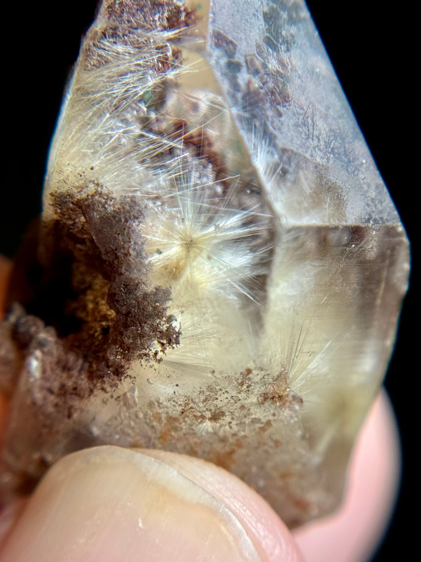 Dandelion Rutile in Quartz