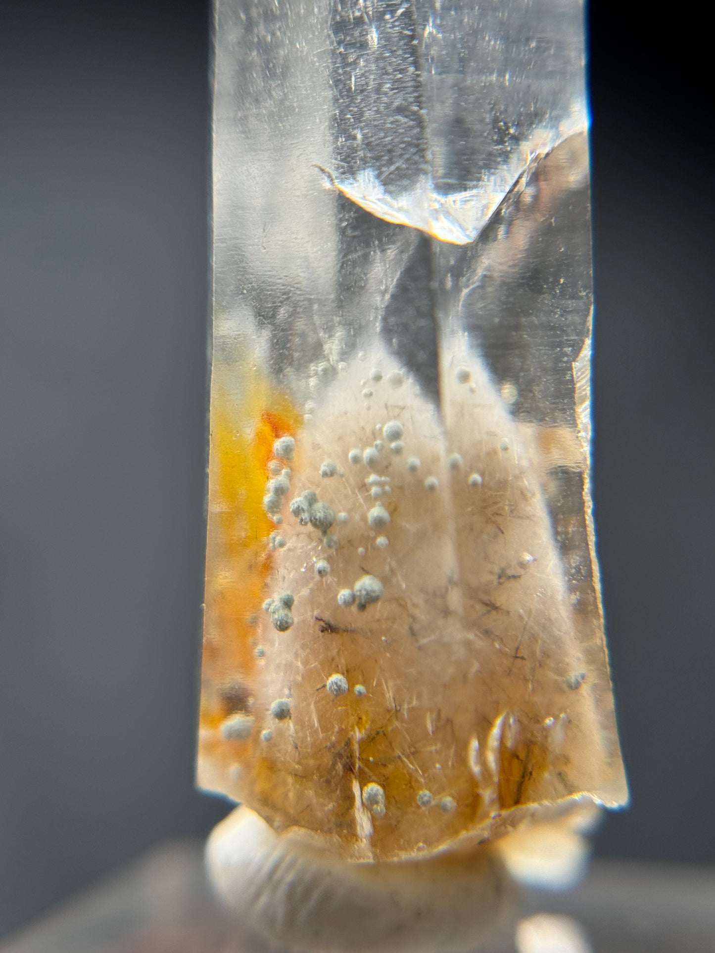 Cookite & Tremolite in Quartz