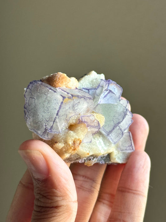 QR Fluorite on Quartz
