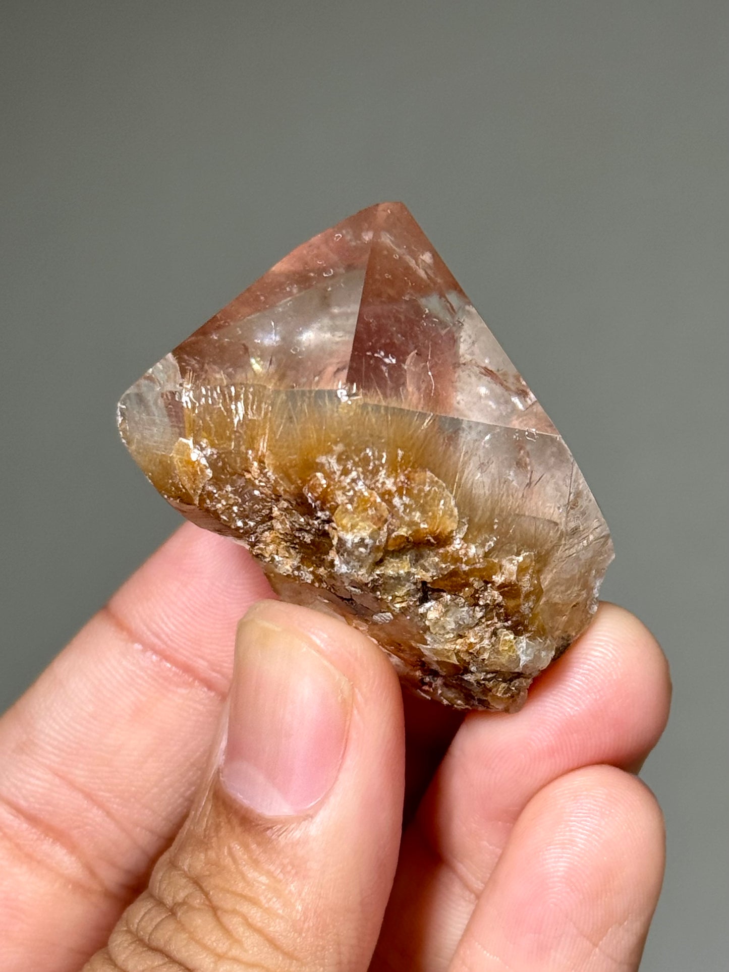 Semi-Polished Himalayan Quartz with Rutile