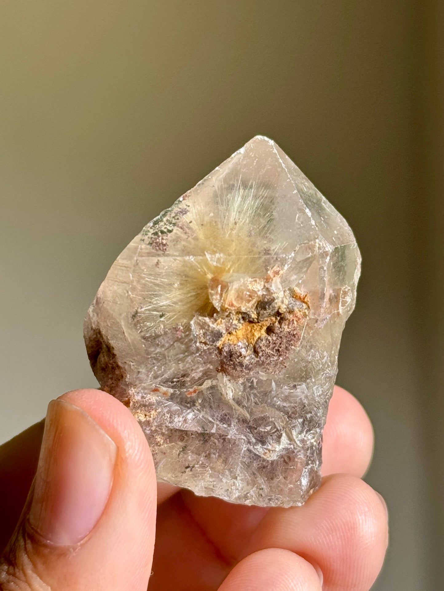 Dandelion Rutile in Quartz