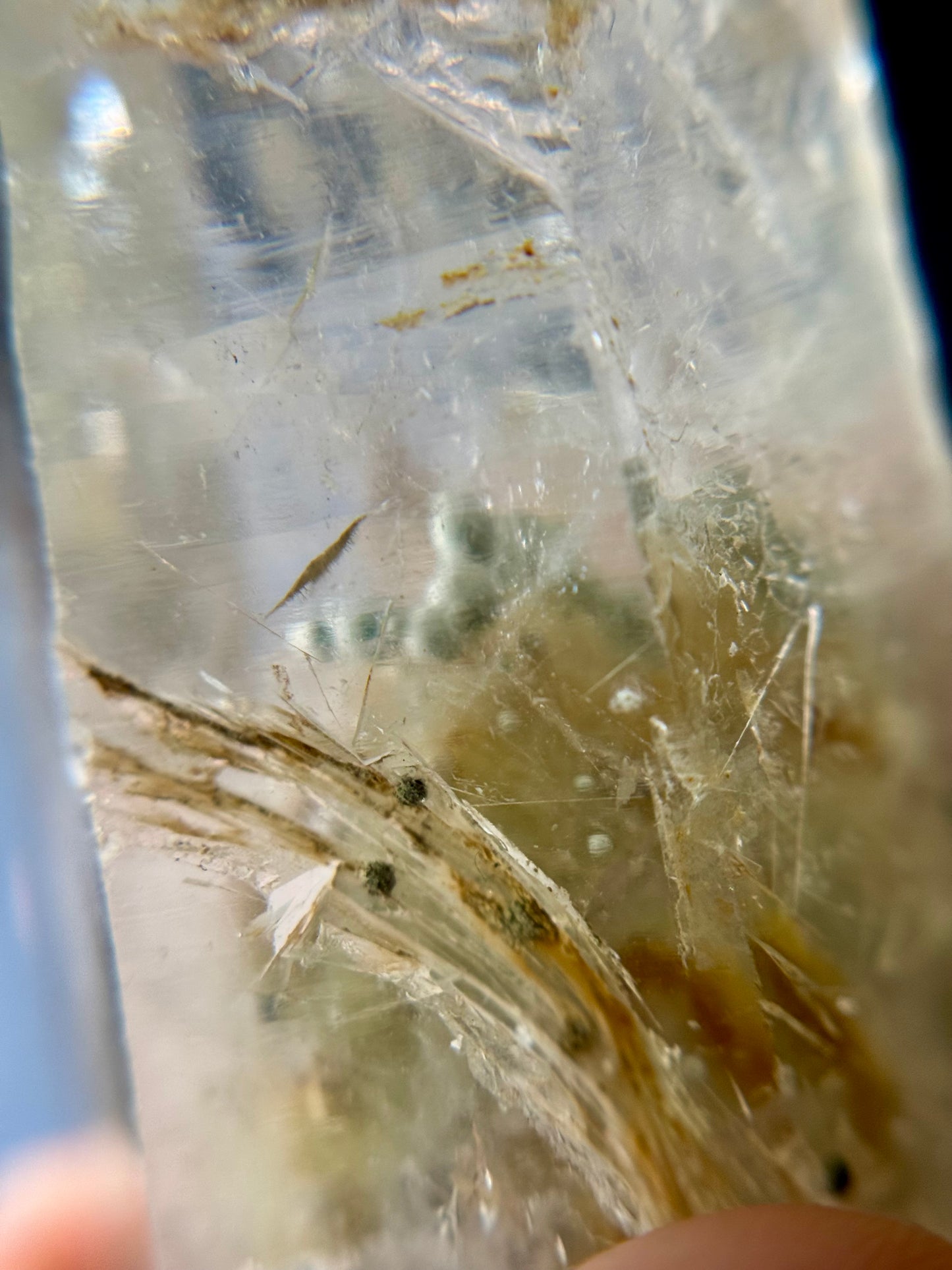 Cookite & Tremolite in Quartz