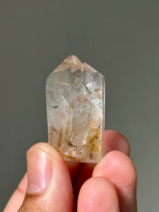 Semi-Polished Himalayan Quartz with Rutile
