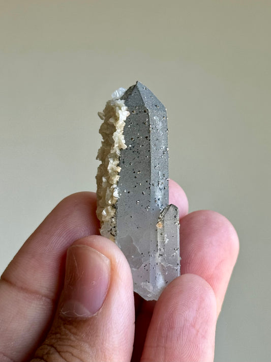 Quartz, Pyrite, Dolomite & Calcite