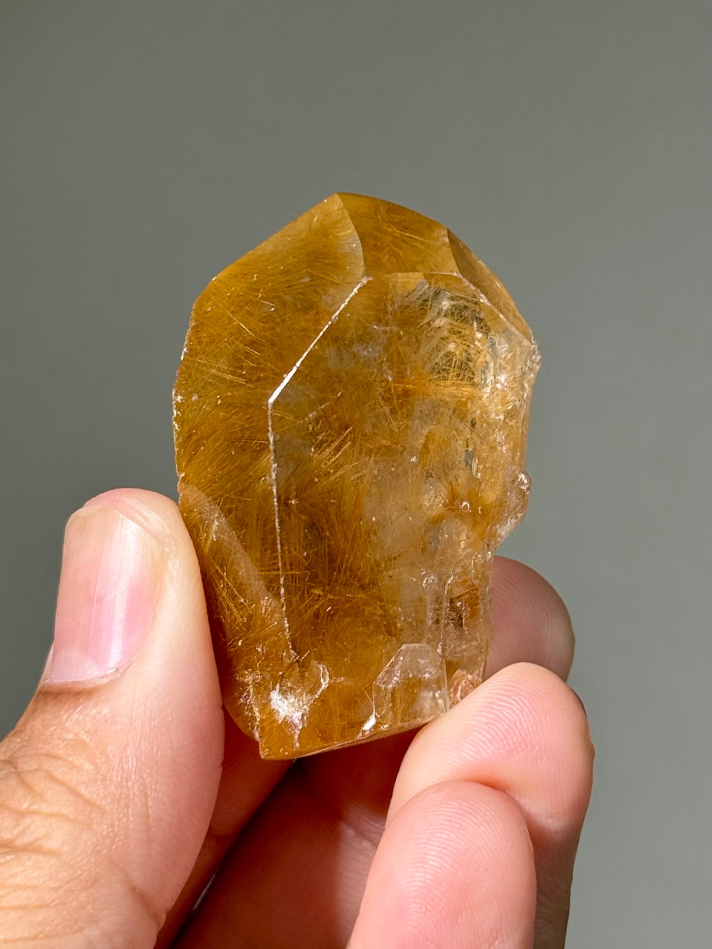Semi-Polished Himalayan Quartz with Rutile