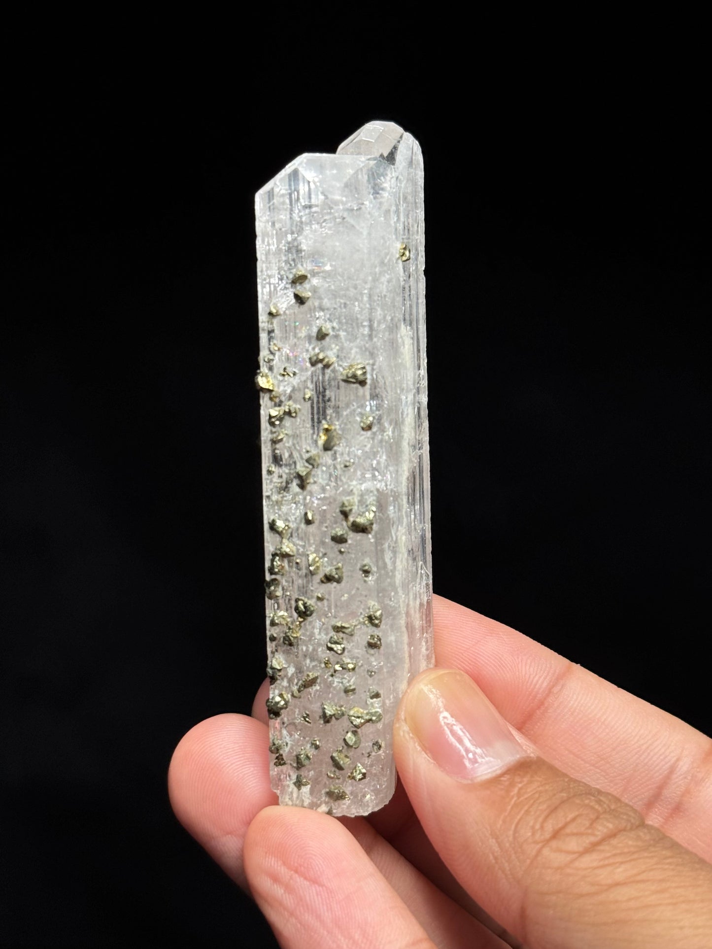 Pink Danburite & Pyrite