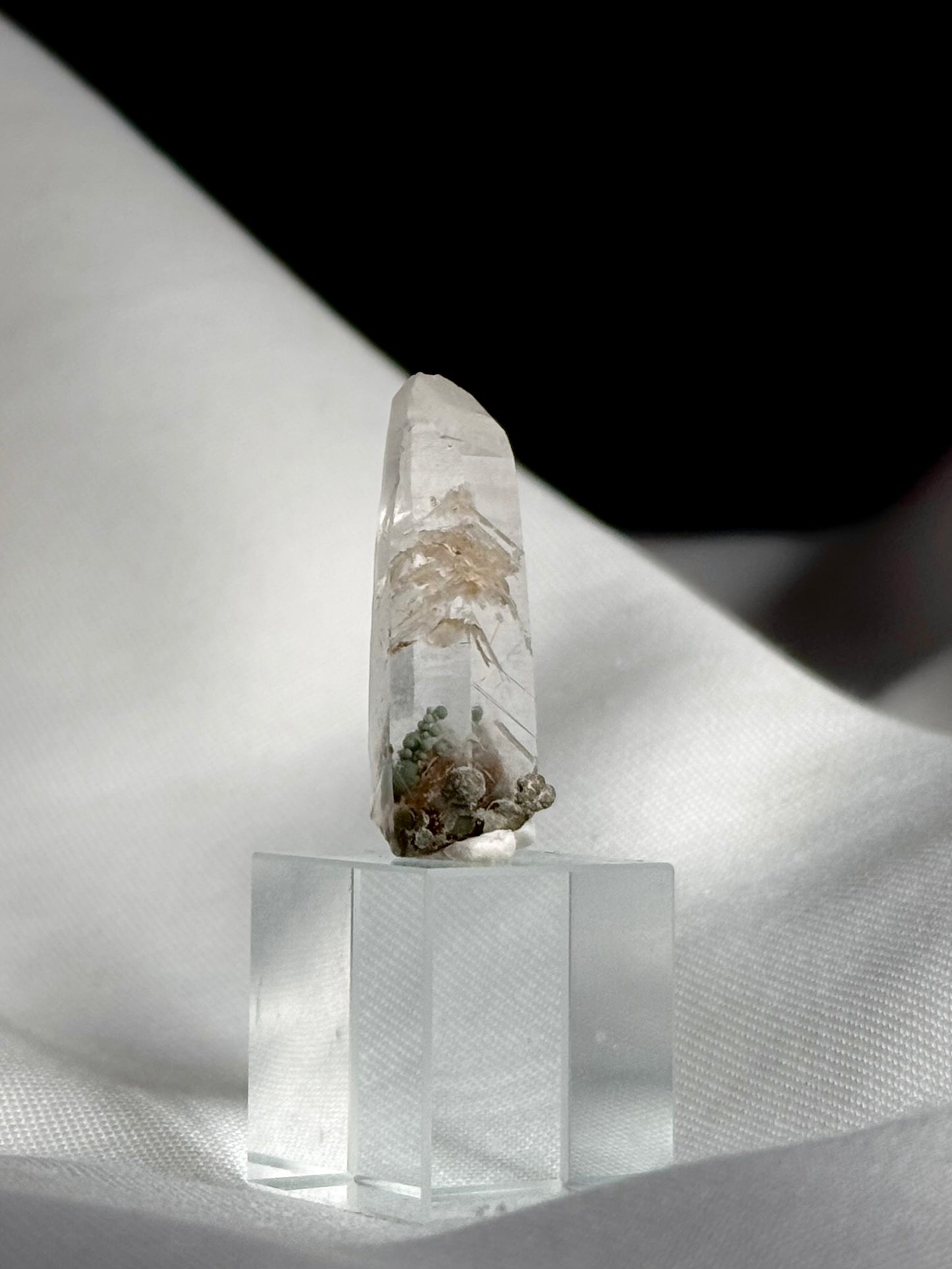 Cookite & Tremolite in Quartz