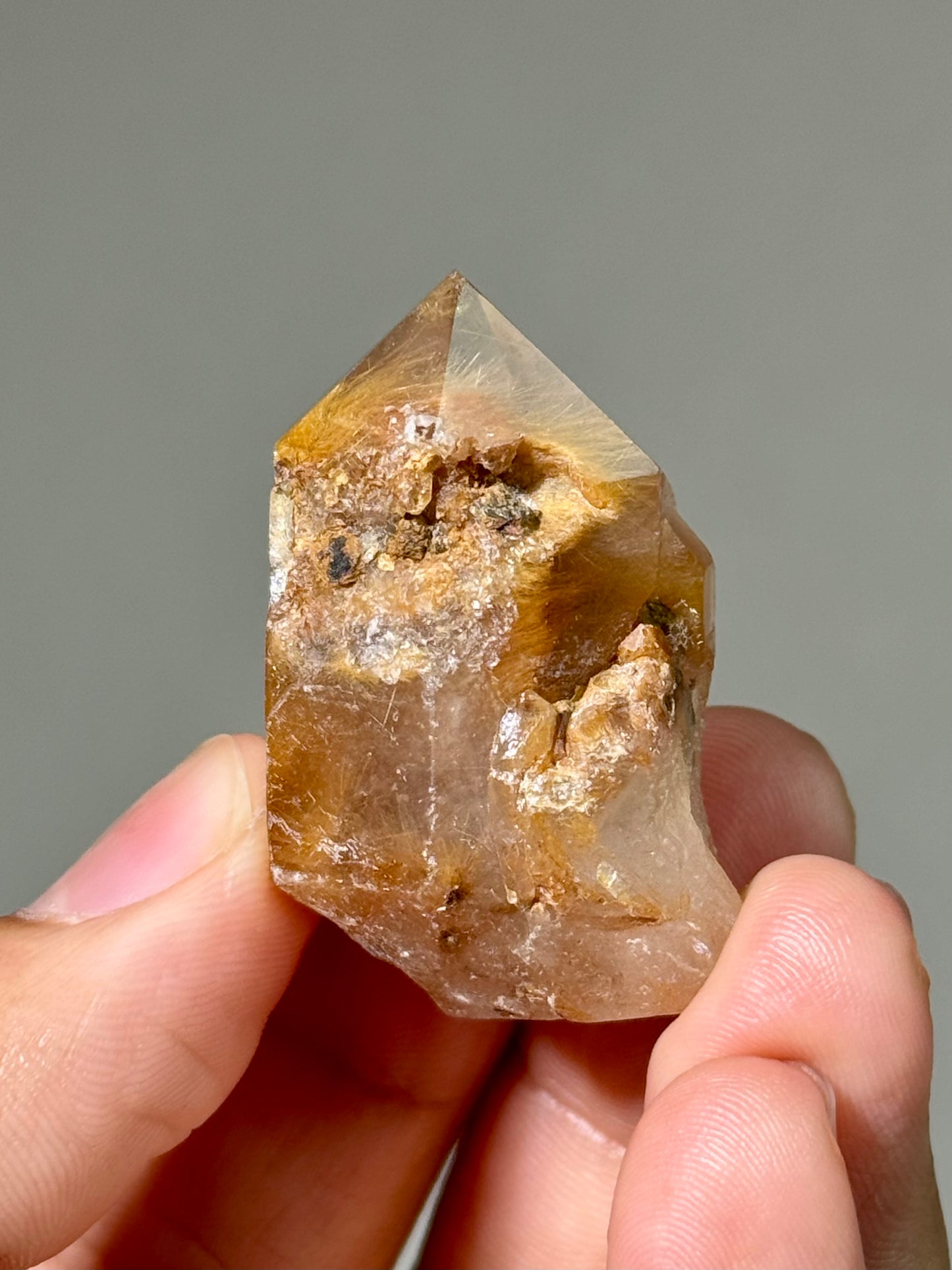 Semi-Polished Himalayan Quartz with Rutile