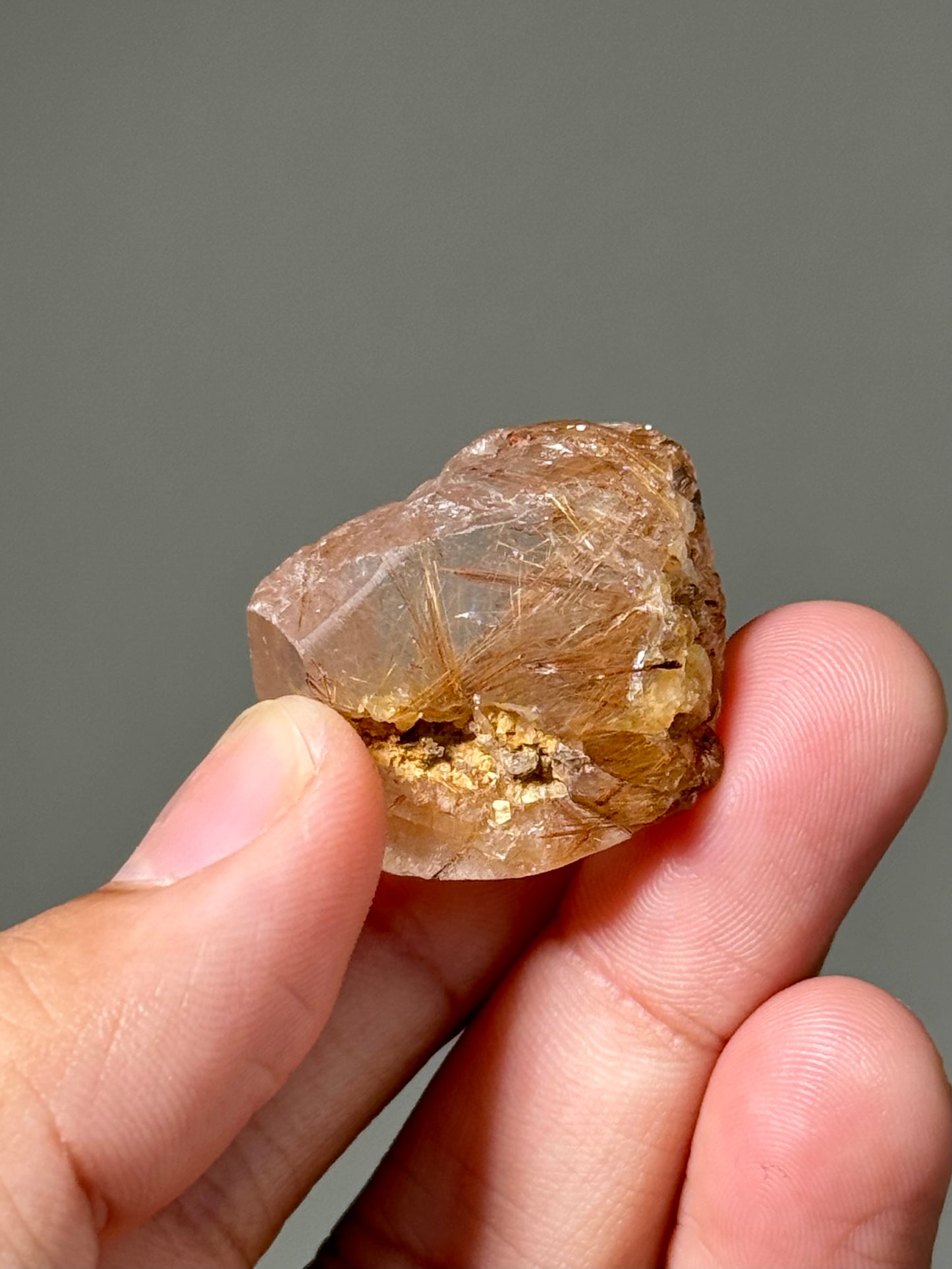 Semi-Polished Himalayan Quartz with Rutile