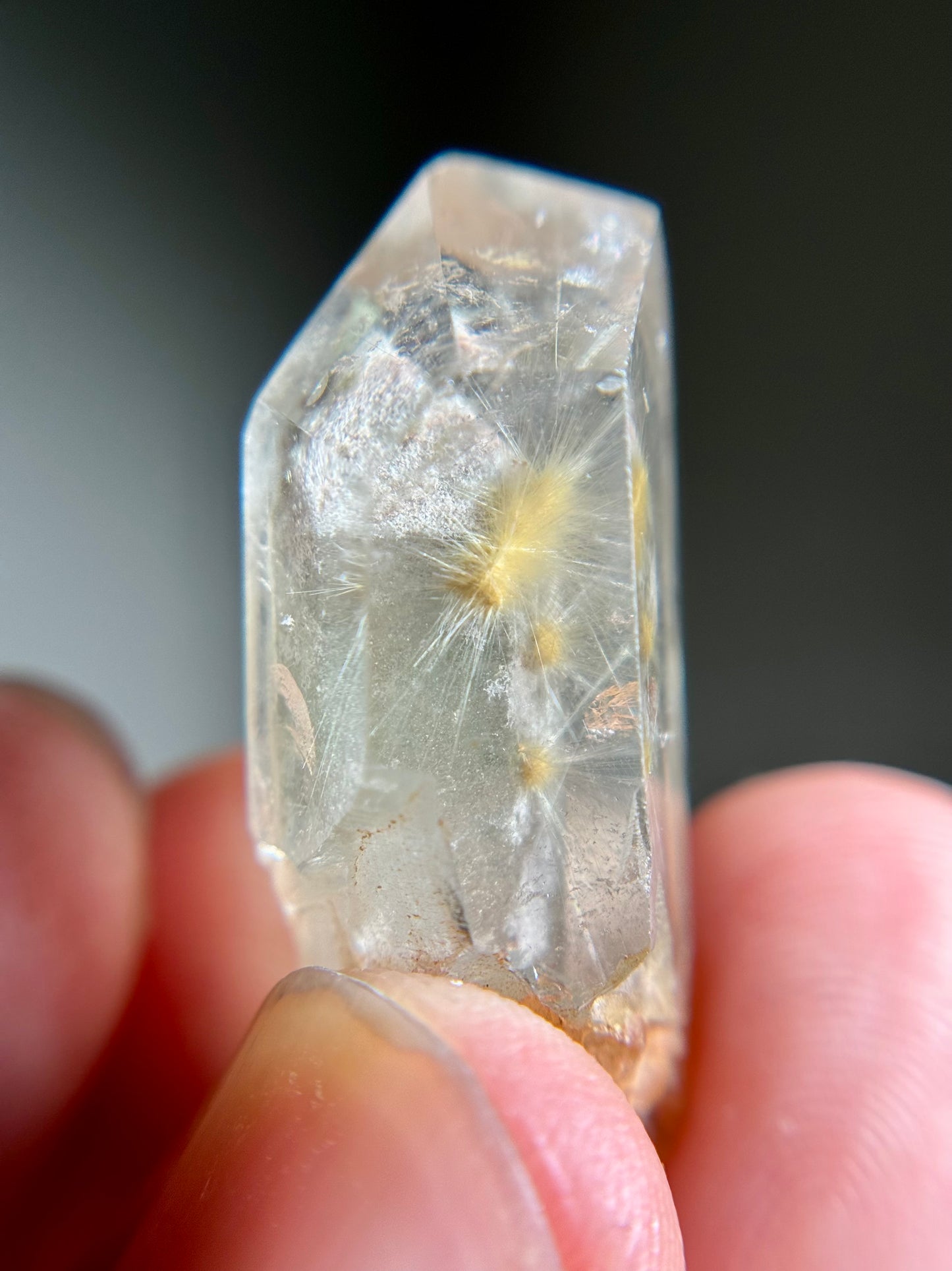 Dandelion Rutile in Quartz (Polished)