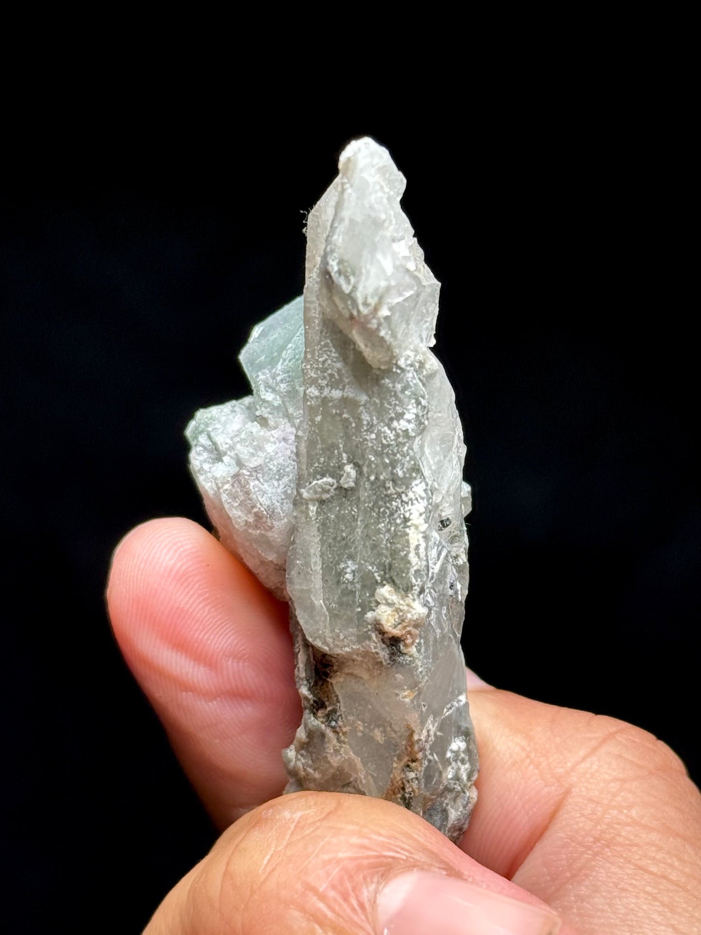 Fluorite on Smoky Quartz