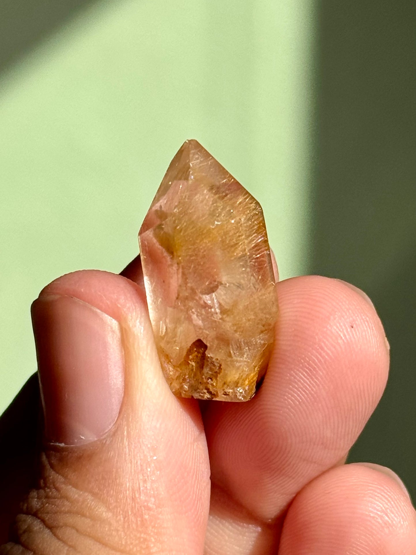 Semi-Polished Himalayan Quartz with Rutile