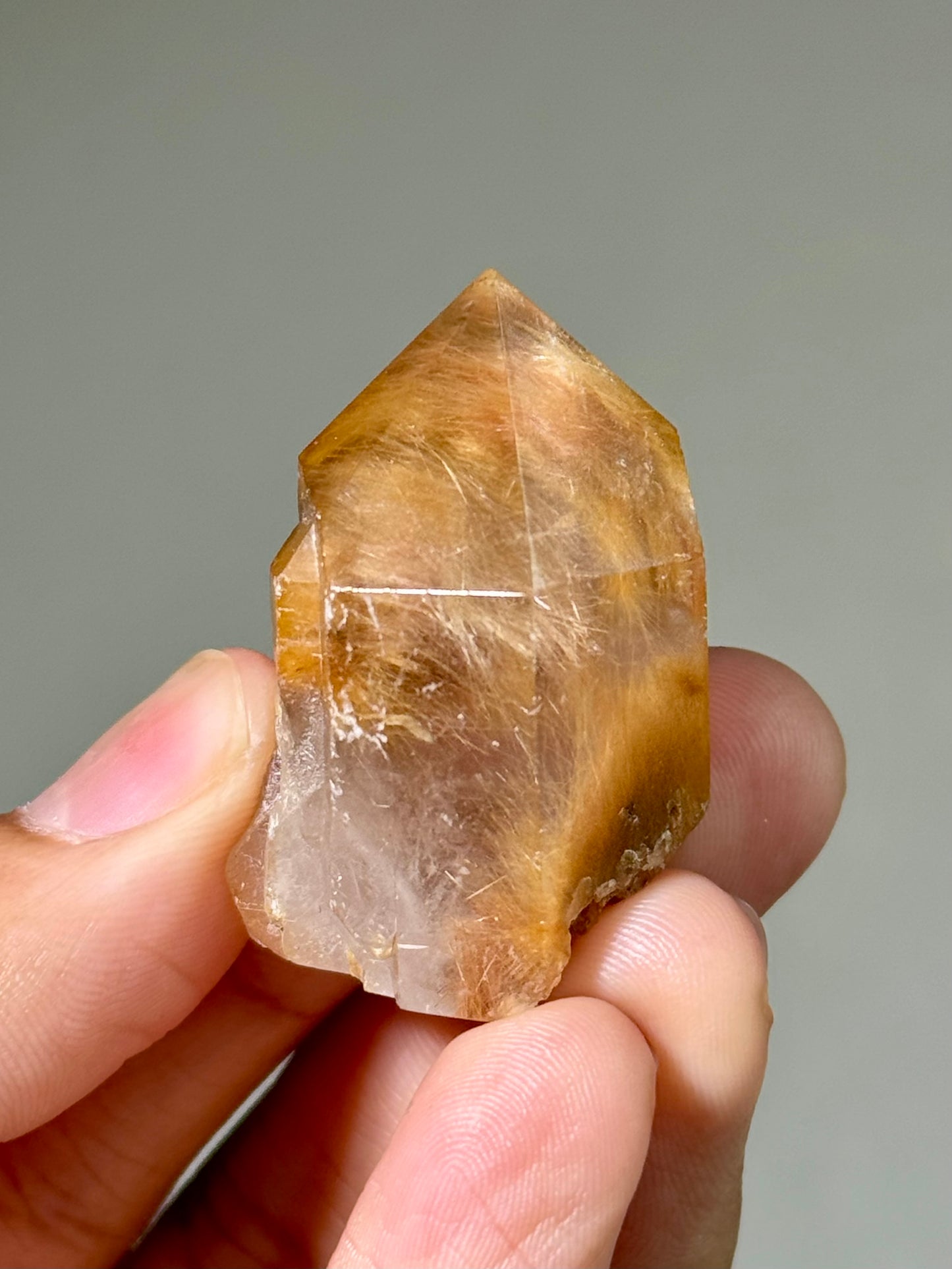 Semi-Polished Himalayan Quartz with Rutile