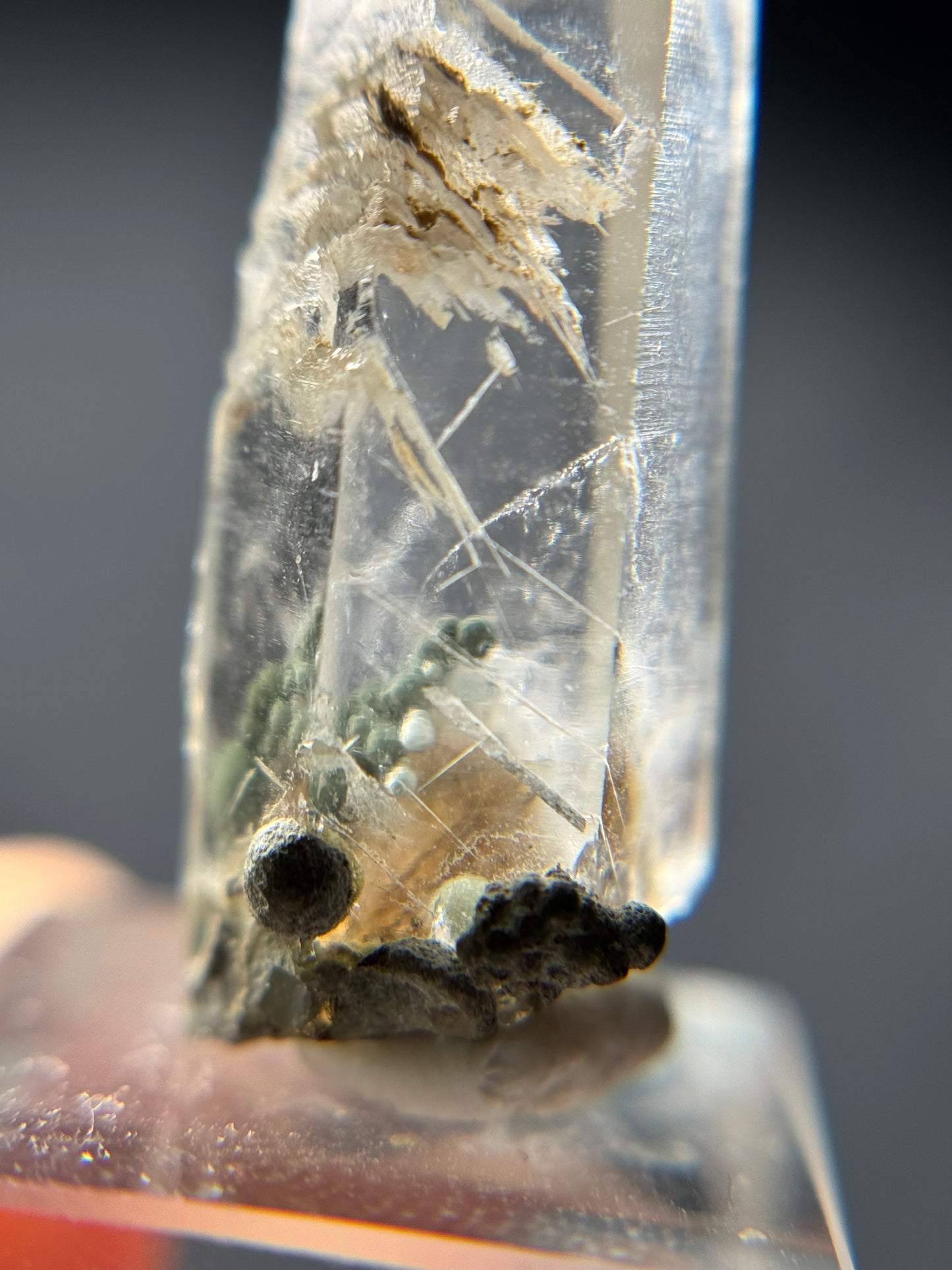 Cookite & Tremolite in Quartz