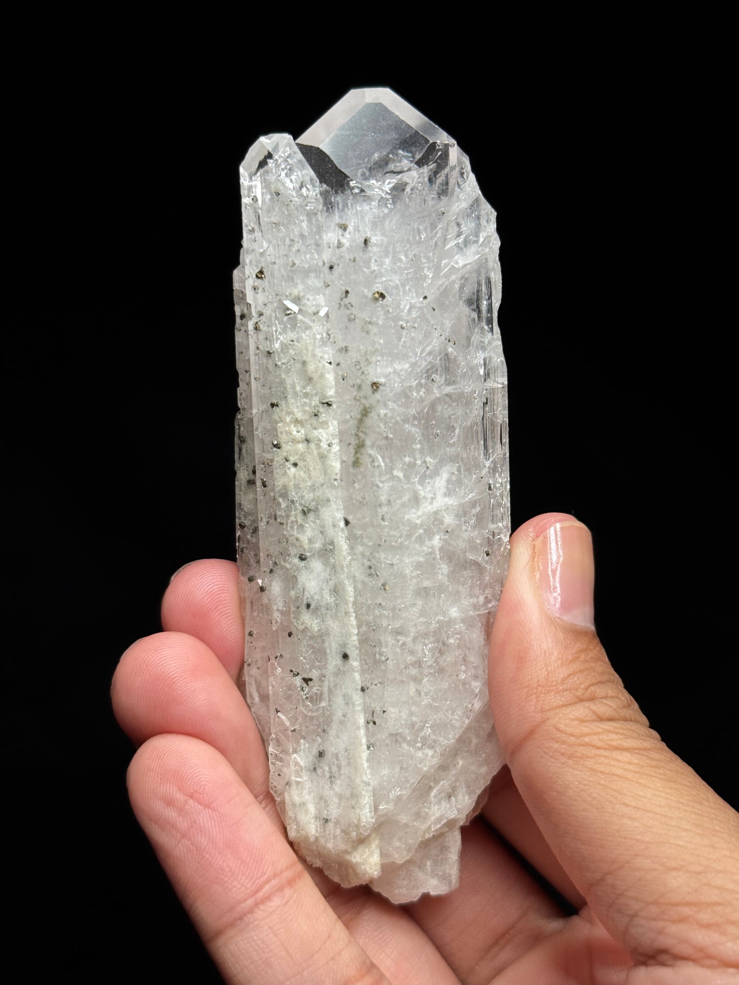 Pink Danburite with Pyrite