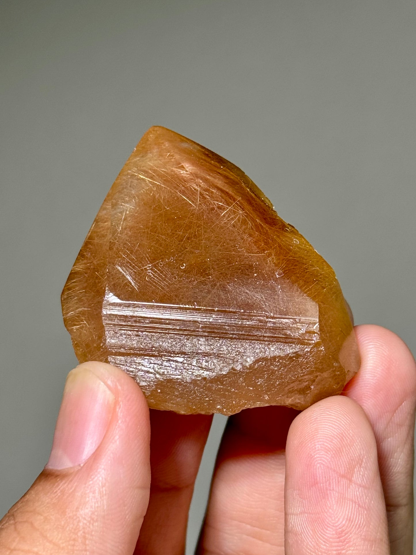 Semi-Polished Himalayan Quartz with Rutile