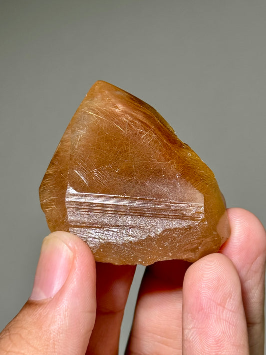 Semi-Polished Himalayan Quartz with Rutile
