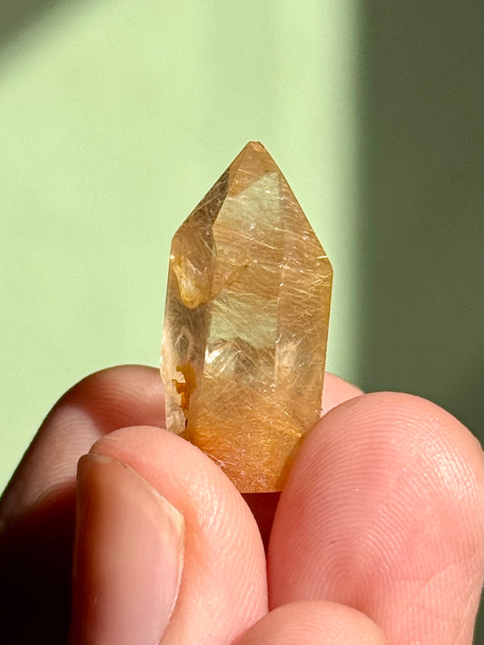 Semi-Polished Himalayan Quartz with Rutile