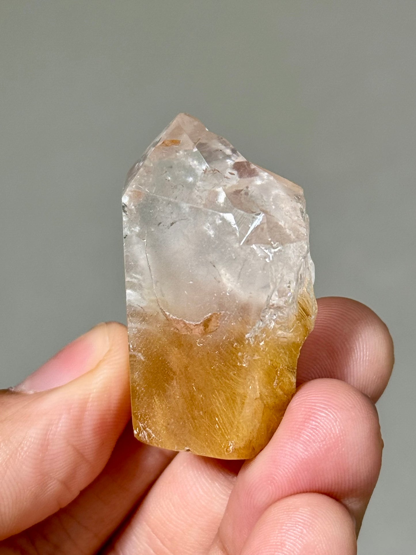 Semi-Polished Himalayan Quartz with Rutile
