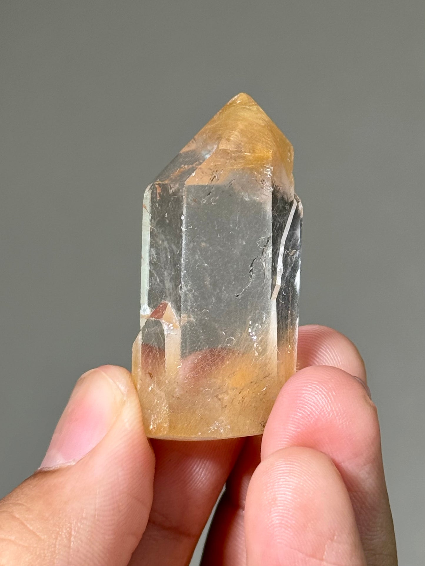 Semi-Polished Himalayan Quartz with Rutile