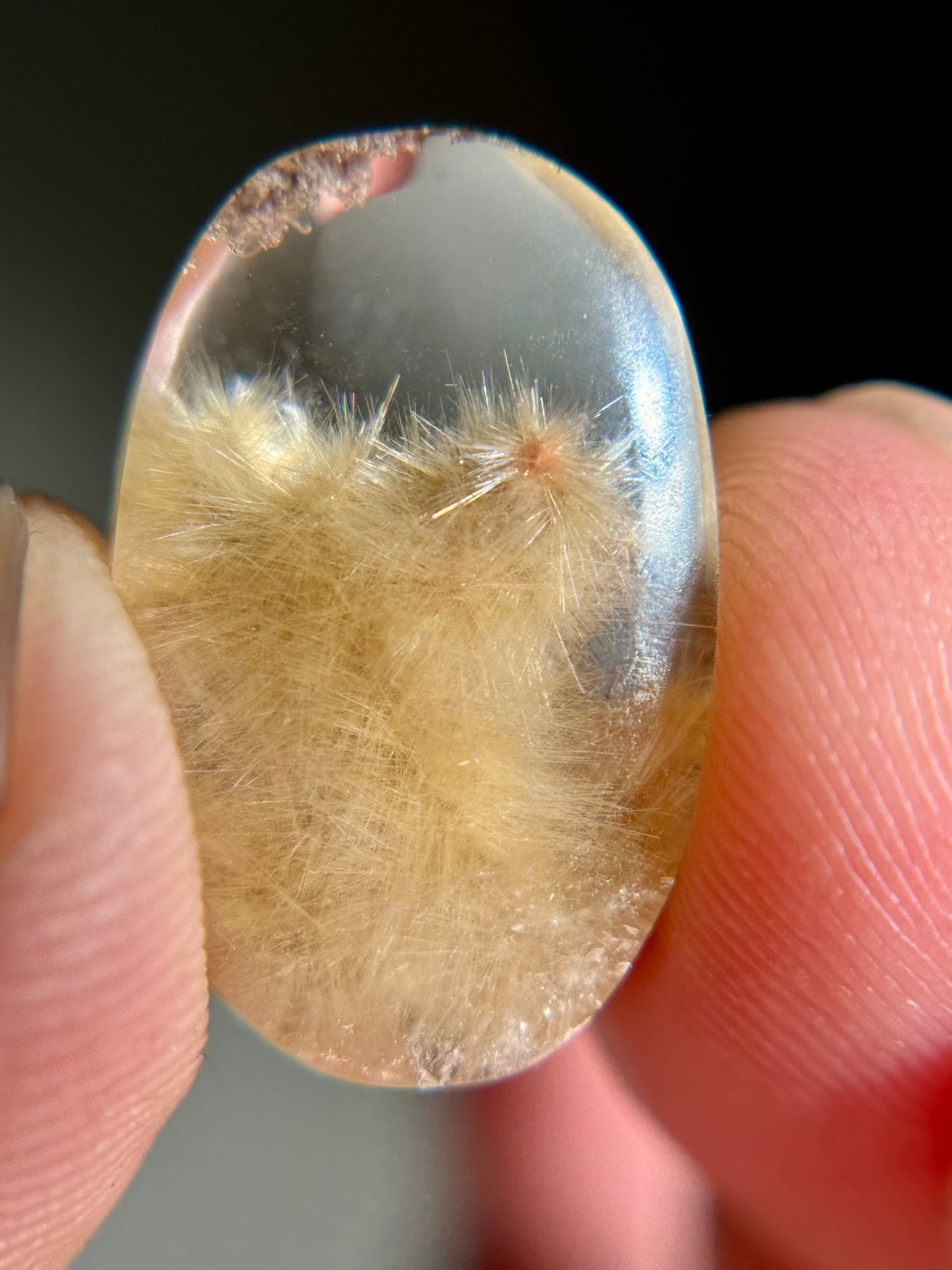 Dandelion Rutile in Quartz (Polished)