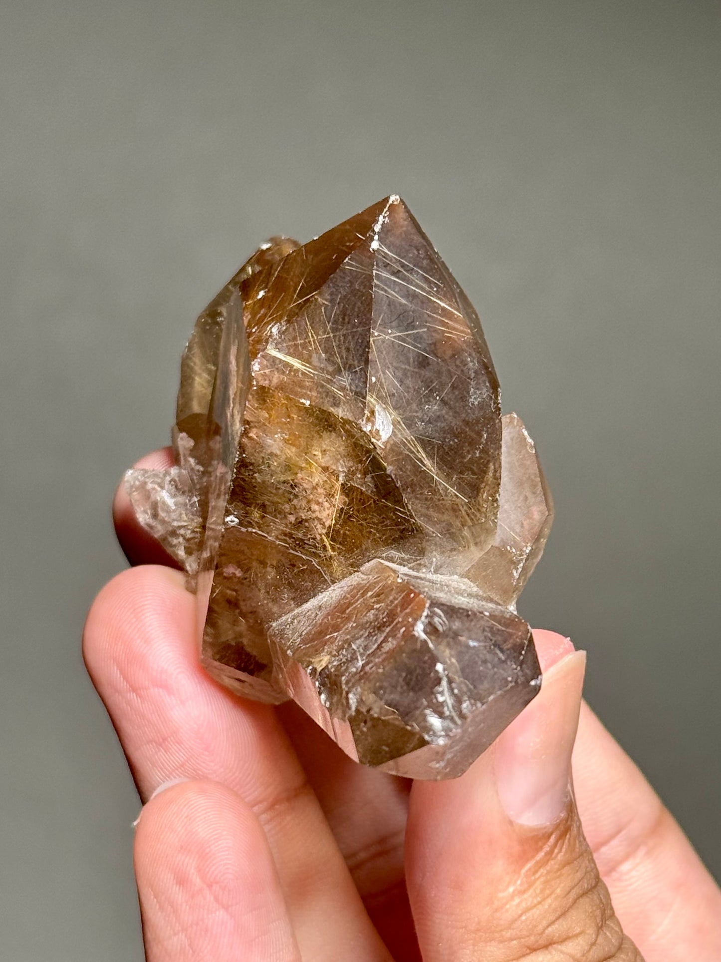 Rutile in Smoky Quartz