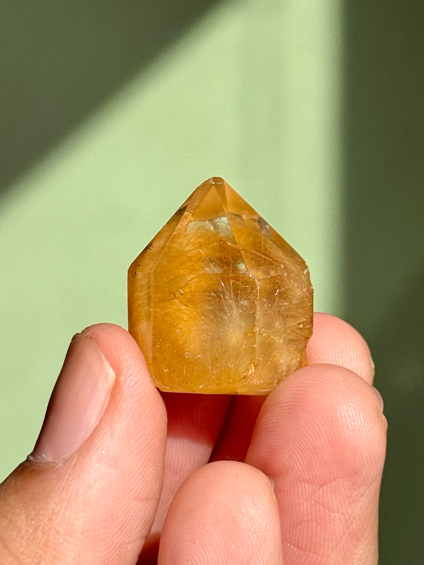 Semi-Polished Himalayan Quartz with Rutile