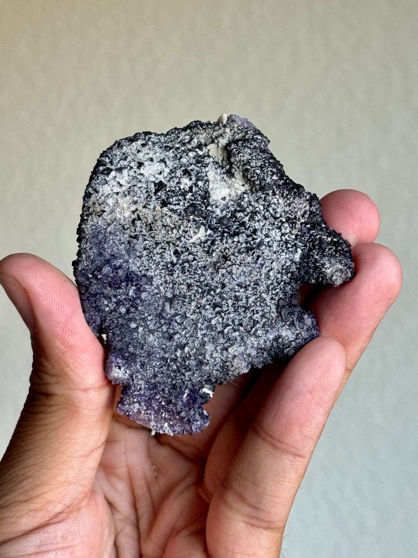 QR Code Fluorite on Quartz