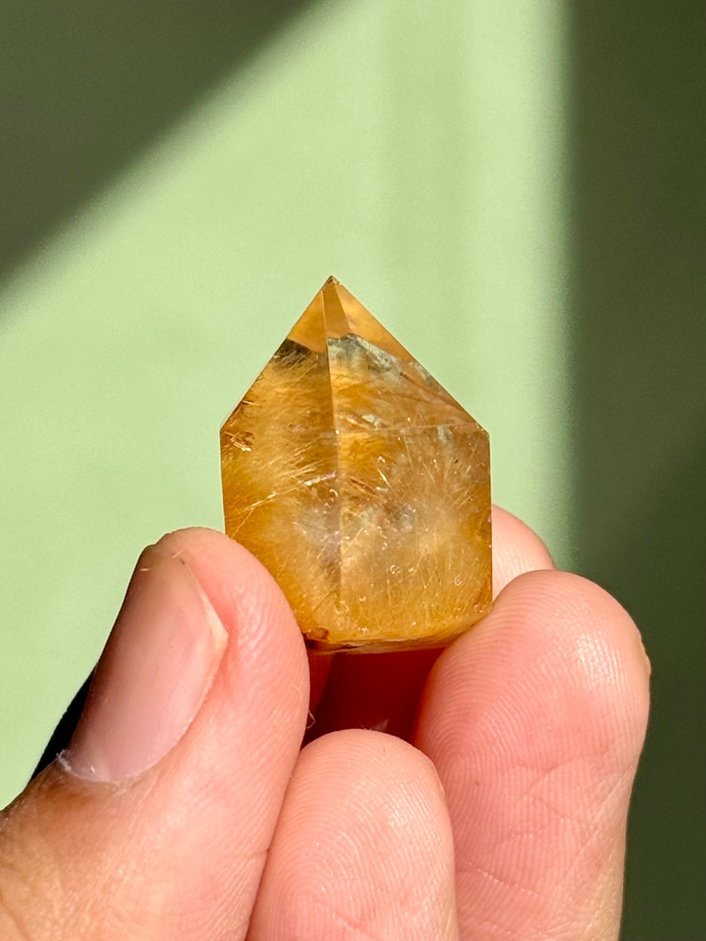 Semi-Polished Himalayan Quartz with Rutile