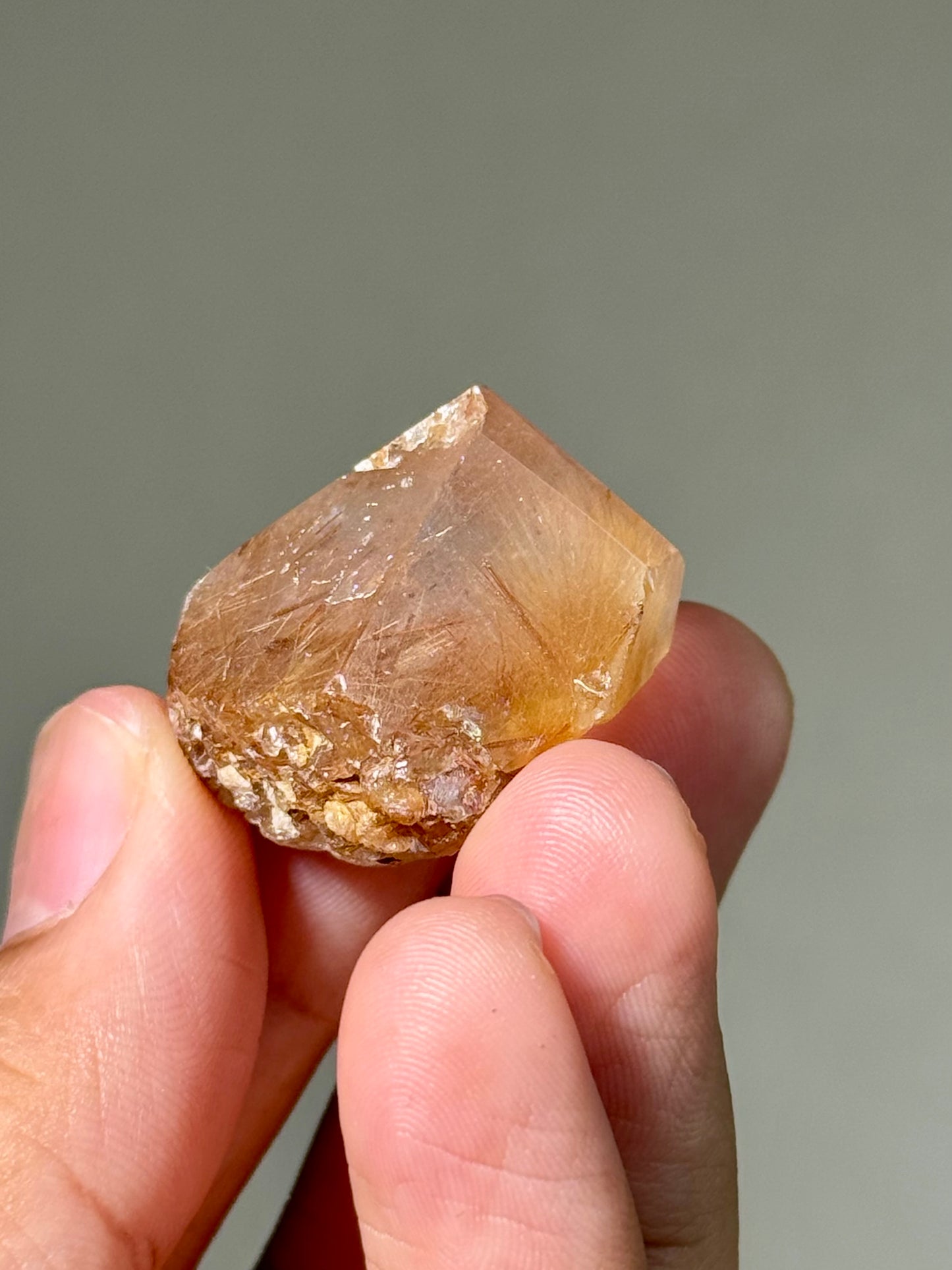 Semi-Polished Himalayan Quartz with Rutile