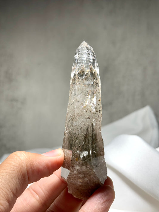 Byssolite & Rutile in Quartz