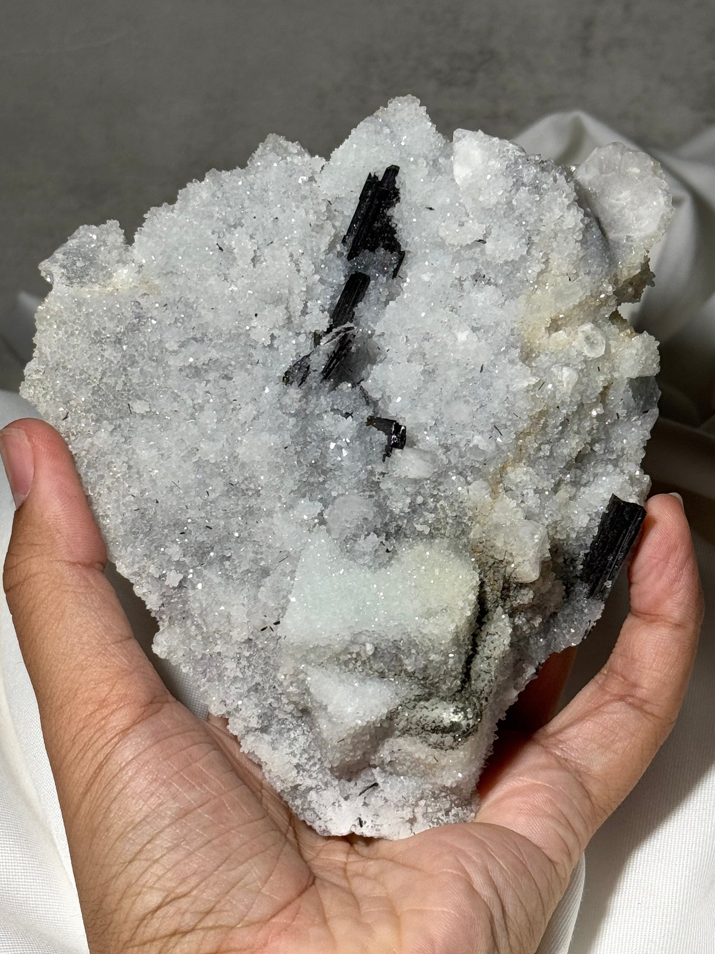 Quartz over Fluorite and Hübnerite