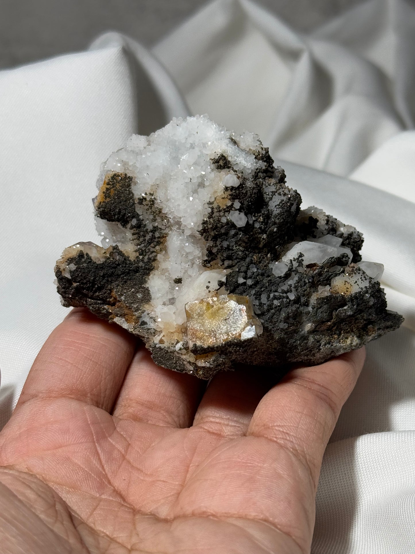 Quartz over Fluorite