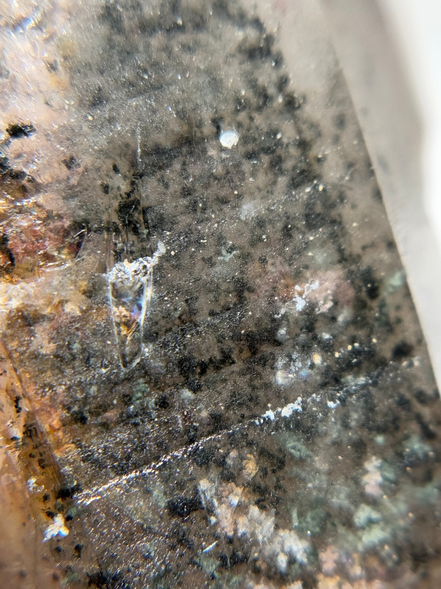 Byssolite & Rutile in Quartz