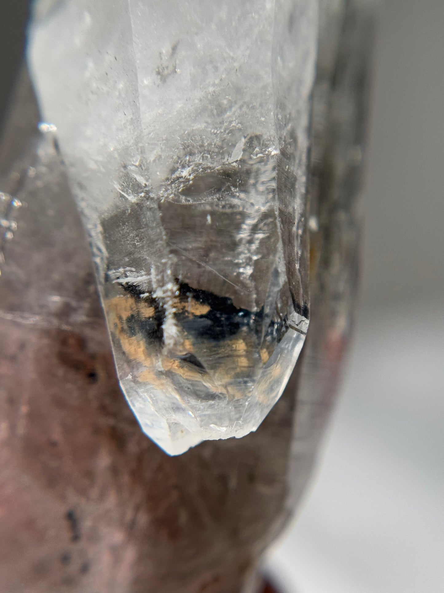 Byssolite & Rutile in Quartz