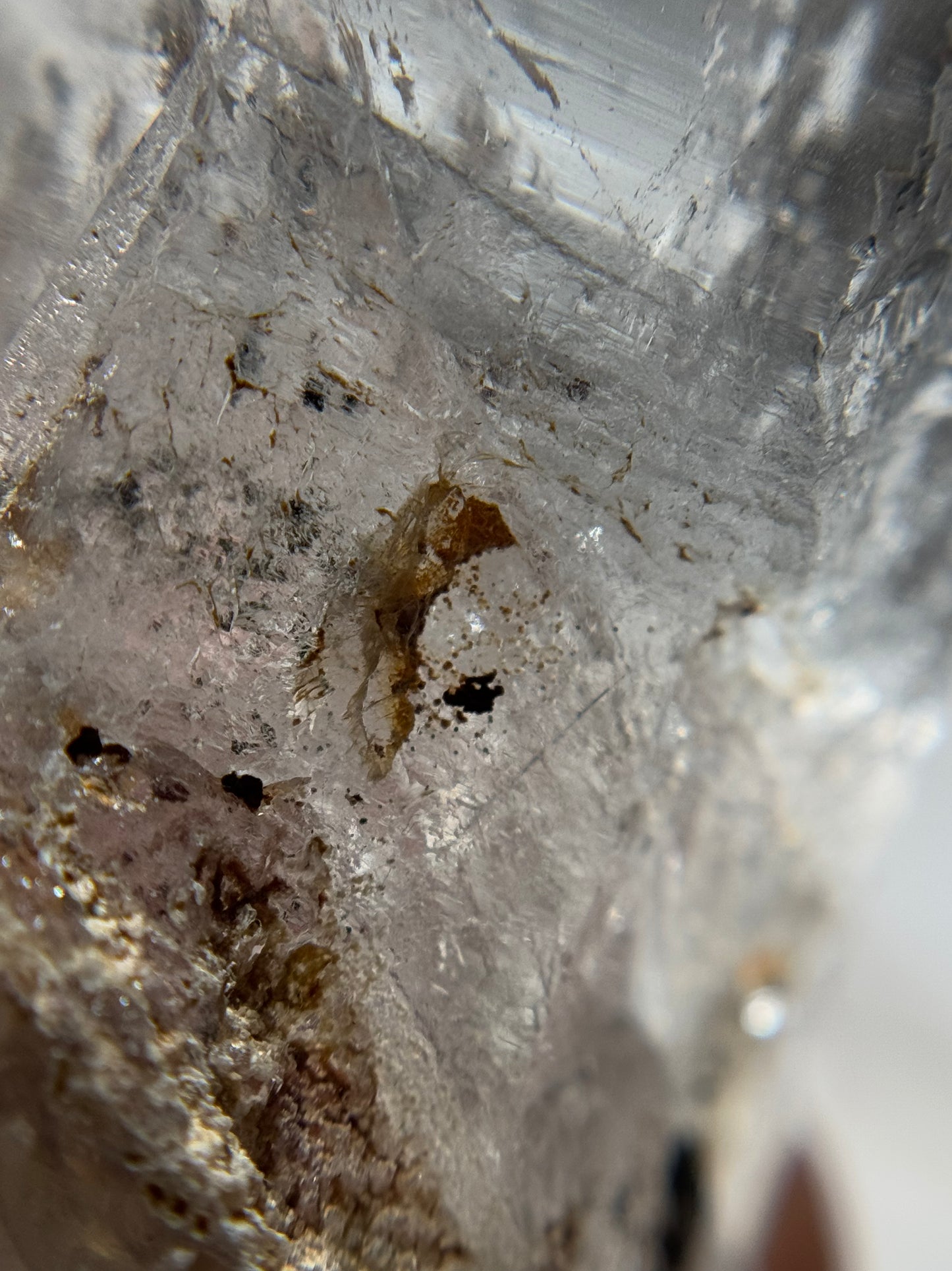 Byssolite & Rutile in Quartz