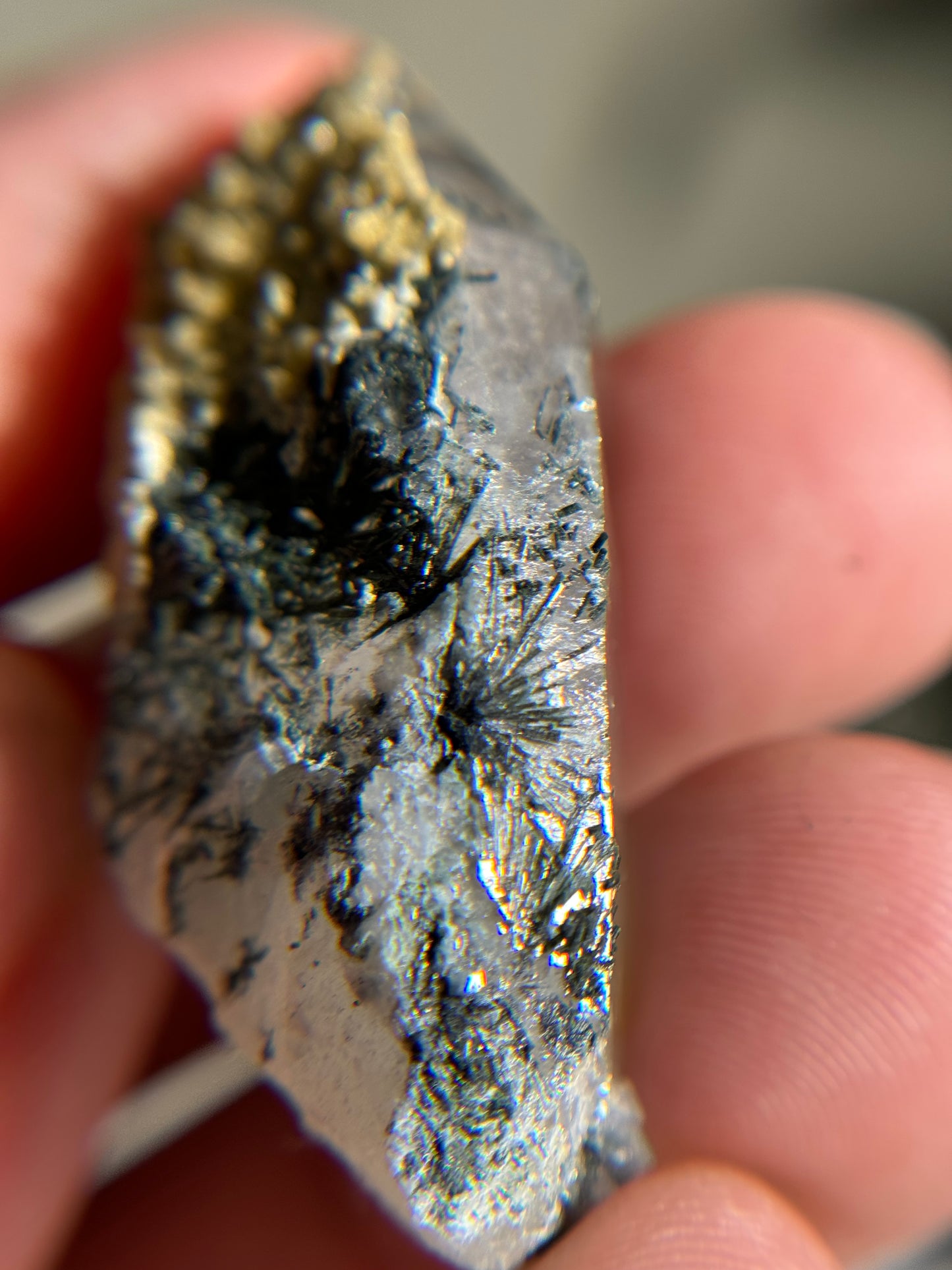 Quartz with Siderite, Chlorite & Ferberite