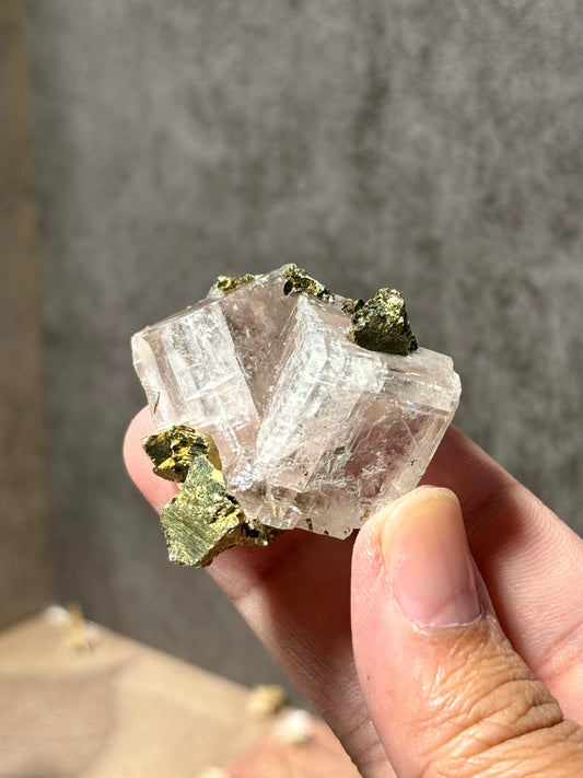 Gem Dolomite with Iridescent Chalcopyrite