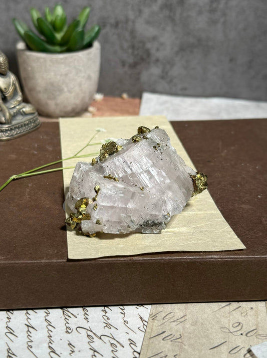 Gem Dolomite with Iridescent Chalcopyrite