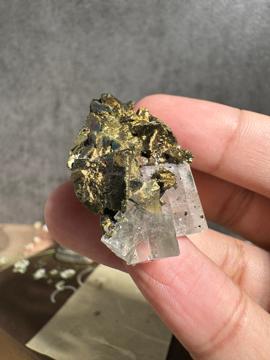 Gem Dolomite with Iridescent Chalcopyrite